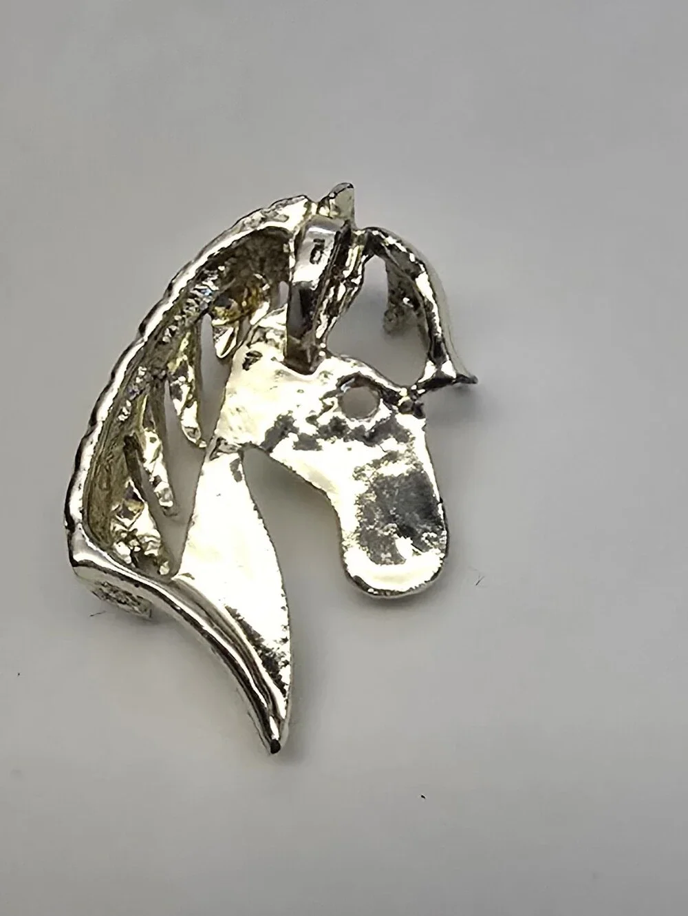 Vintage Gold-Tone Horse Head Pendant Necklace